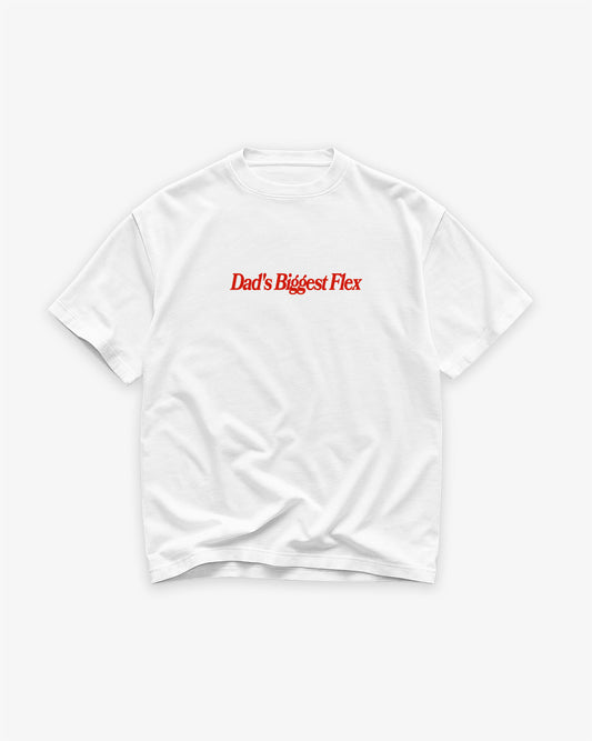 Heavy Oversized Tee White - Dad’s Biggest Flex