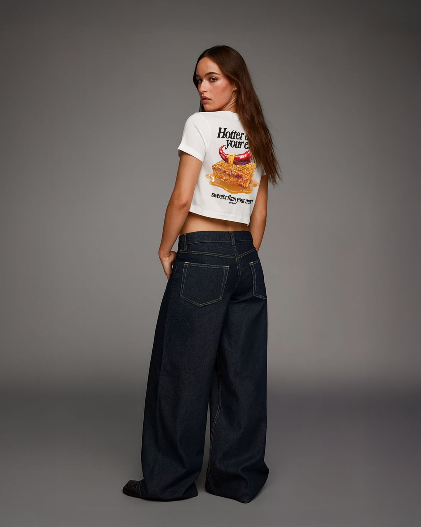 Oversize Cropped Tee - Hotter Than Your Ex
