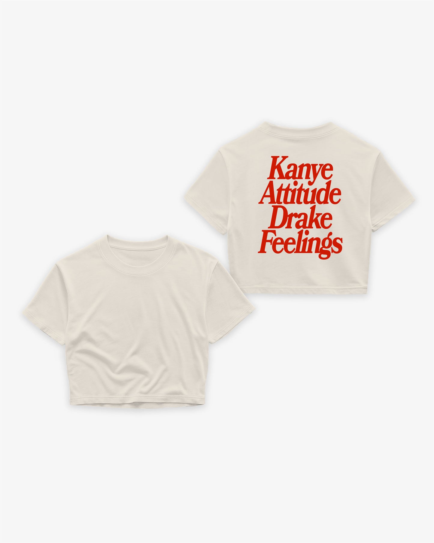 Oversize Cropped Tee - Kanye x Drake