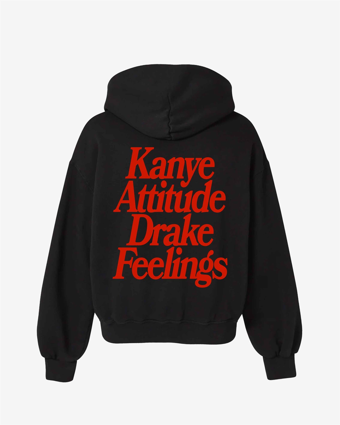 Oversized Hoodie Black - Kanye x Drake