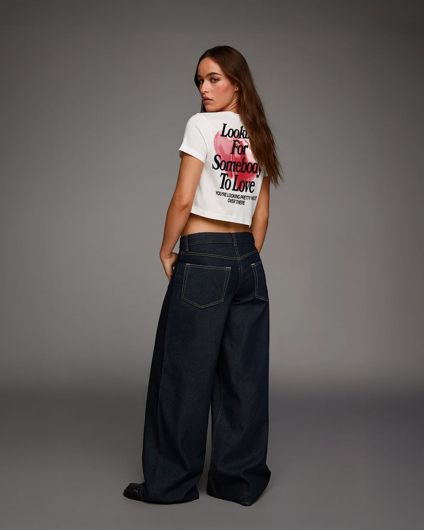 Oversize Cropped Tee - Looking For Somebody To Love