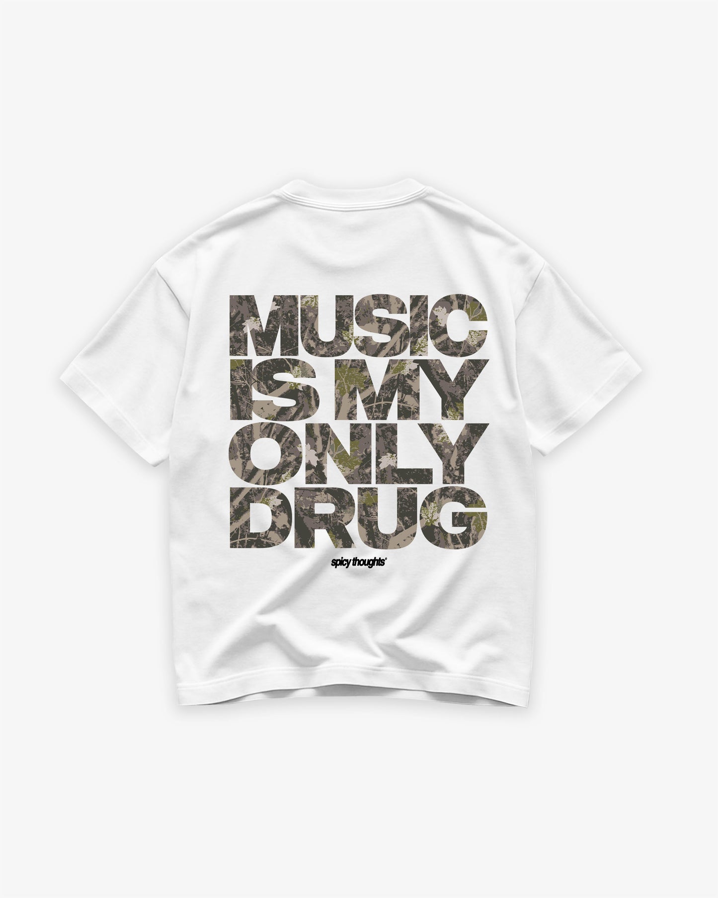 Heavy Oversized Tee - Music Is My Only Drug