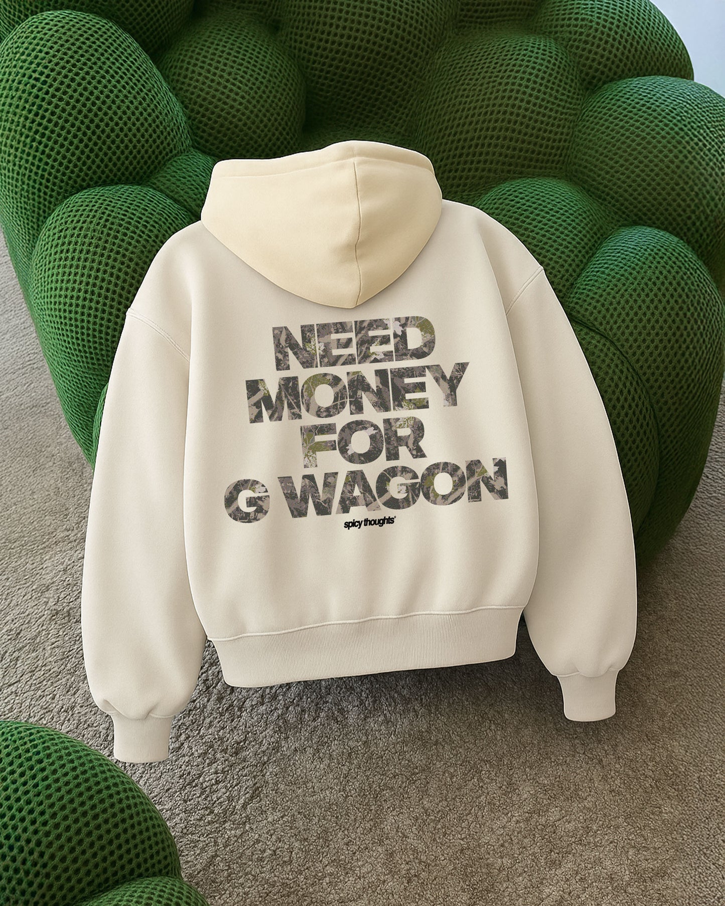 Oversized Hoodie Black - Need Money For G Wagon