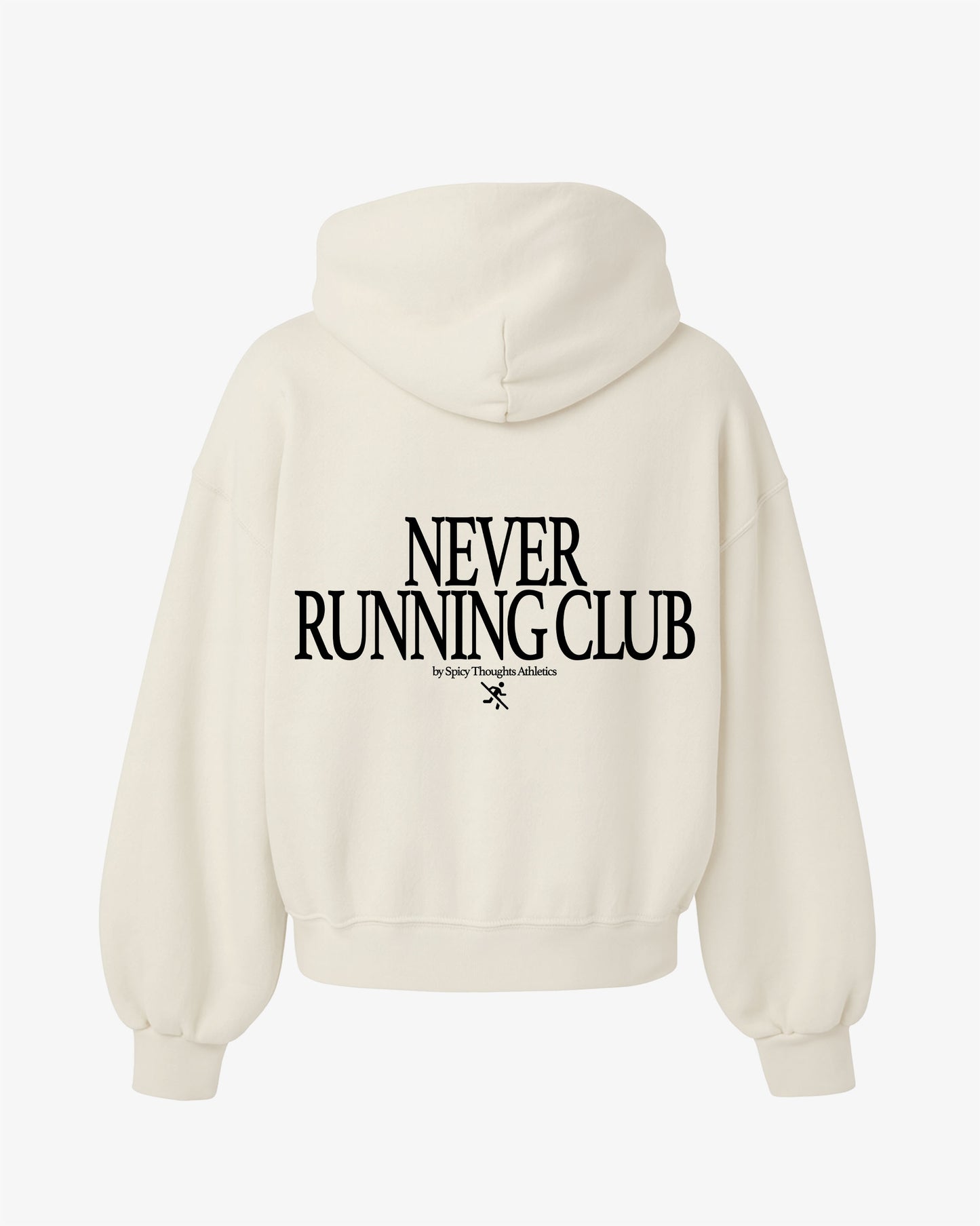 Oversized Hoodie Black - Never Running Club