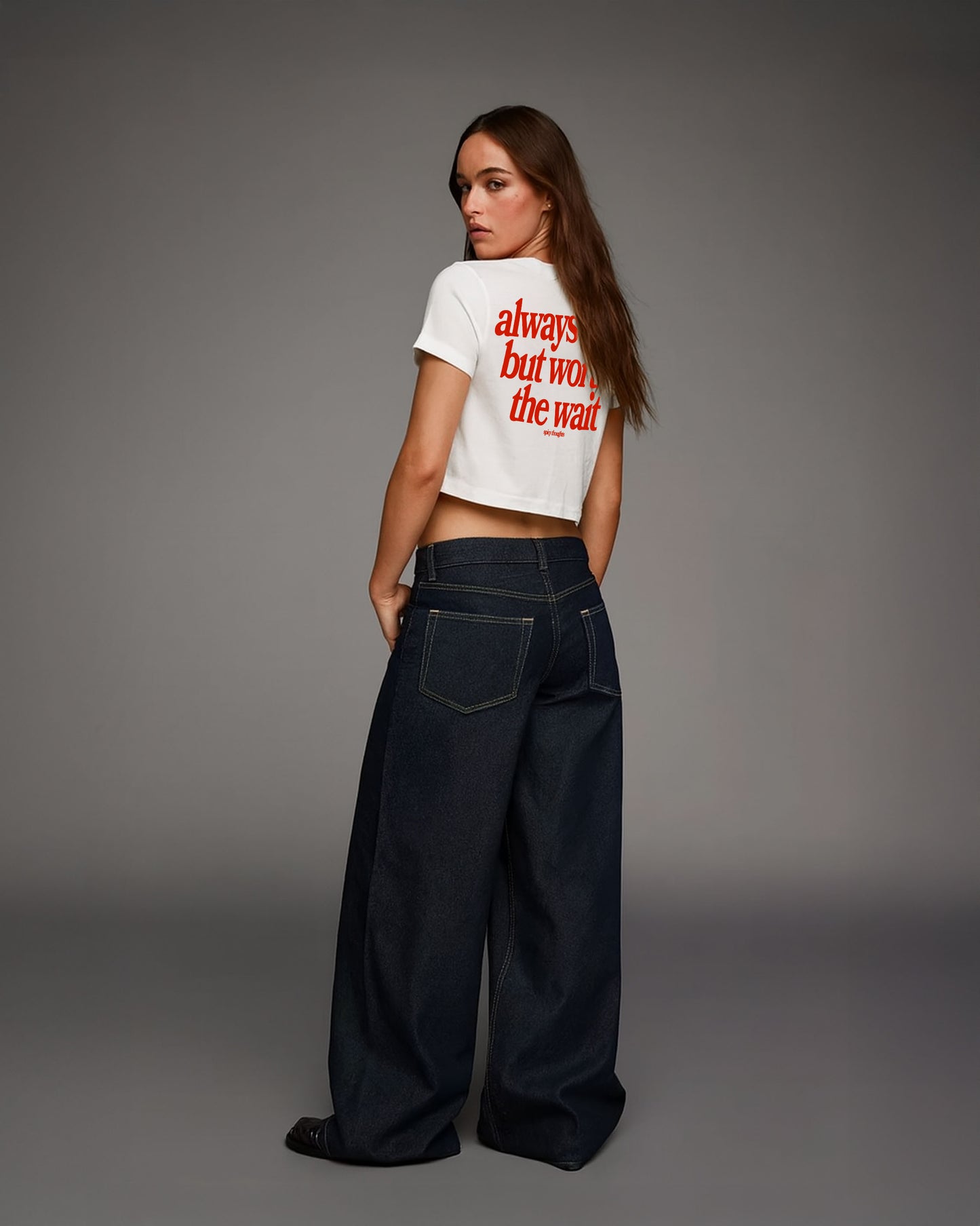 Oversize Cropped Tee - Always Late