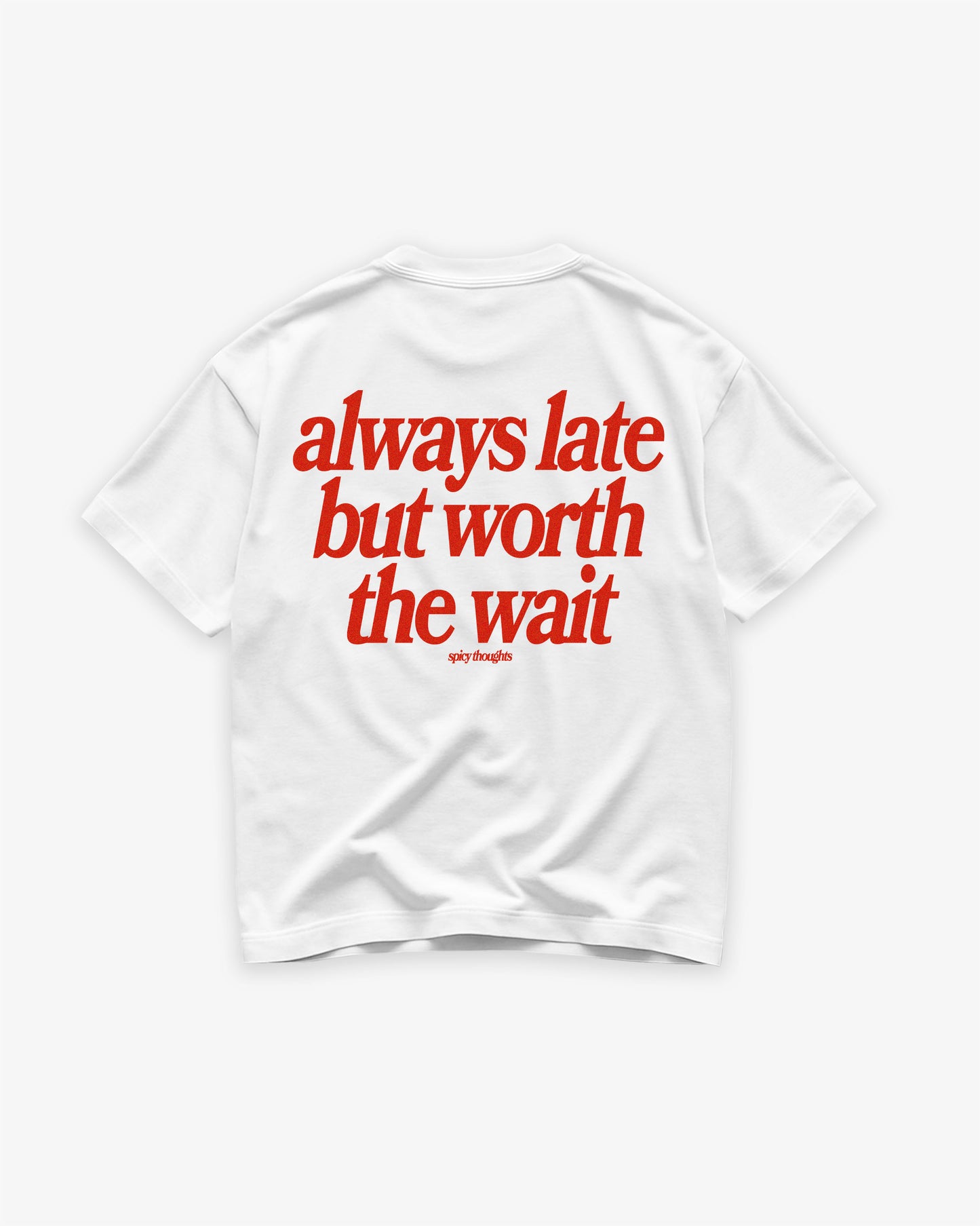 Heavy Oversized Tee White - Always Late
