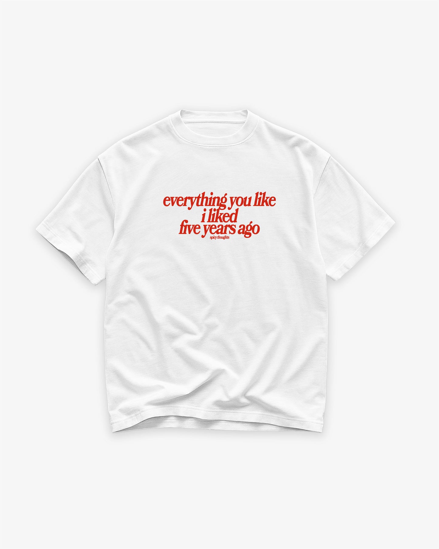 Heavy Oversized Tee White - Everything You Like