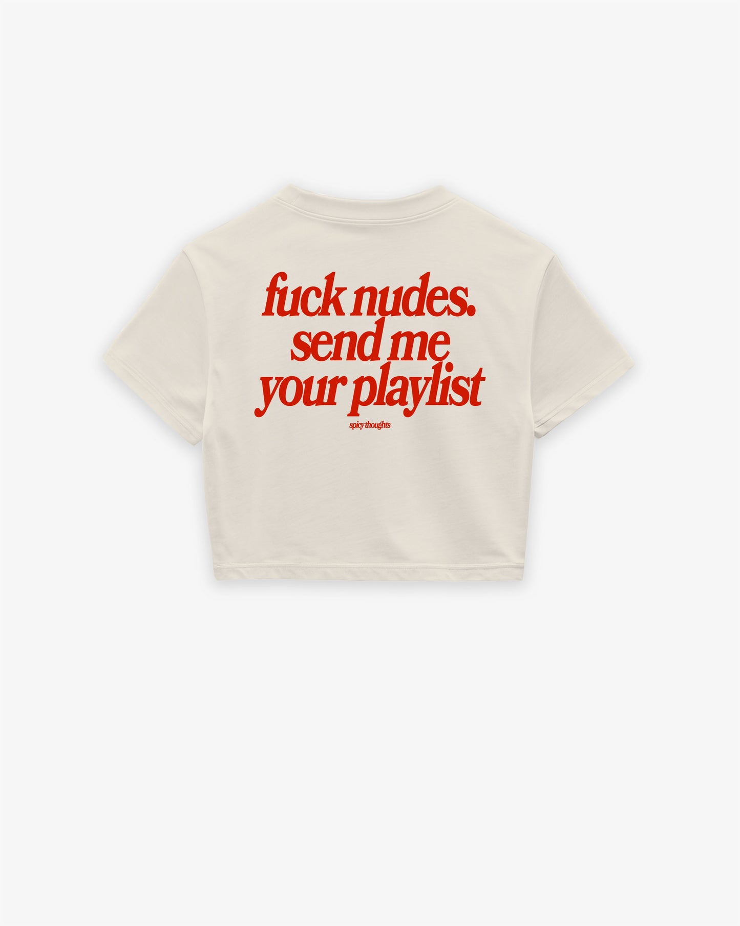 Oversize Cropped Tee - Send Me Your Playlist