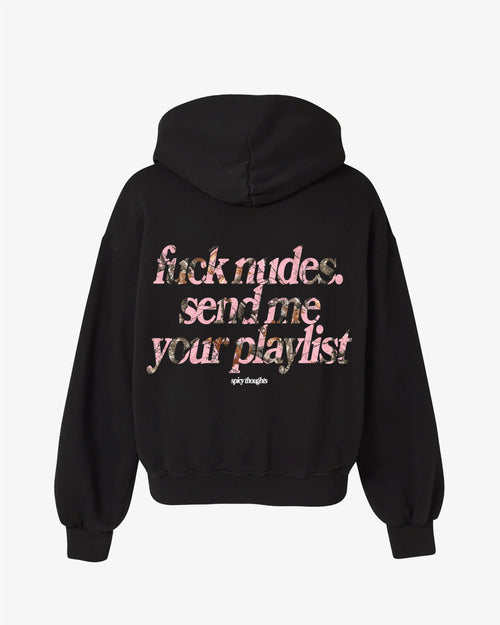 Oversized Hoodie Black - Send Me Your Playlist