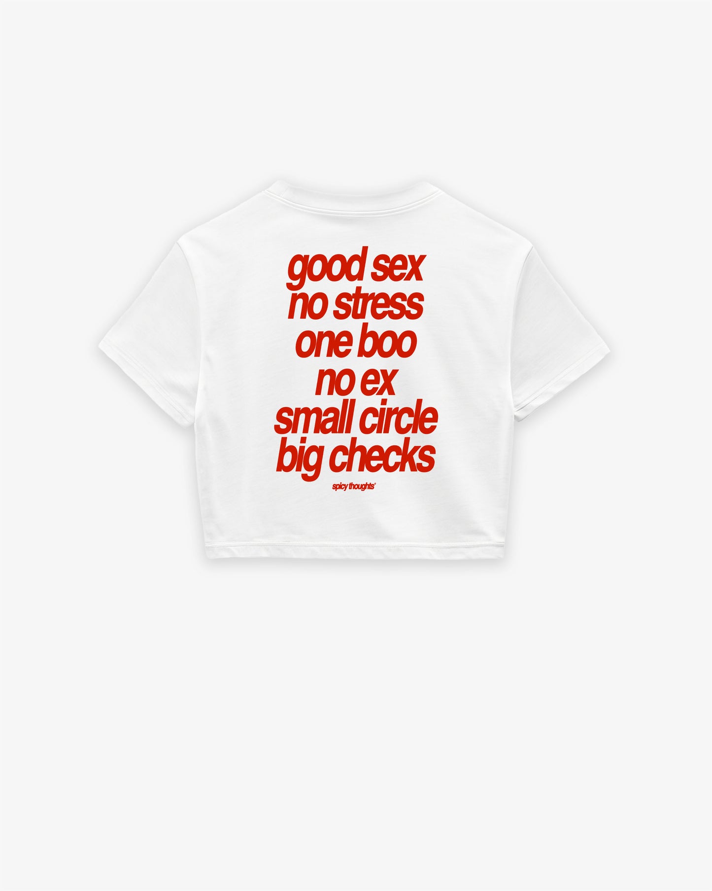 Oversize Cropped Tee - Small Circle Big Checks