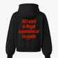 Oversized Hoodie - All I Want Is Illegal, Expensive or Brunette