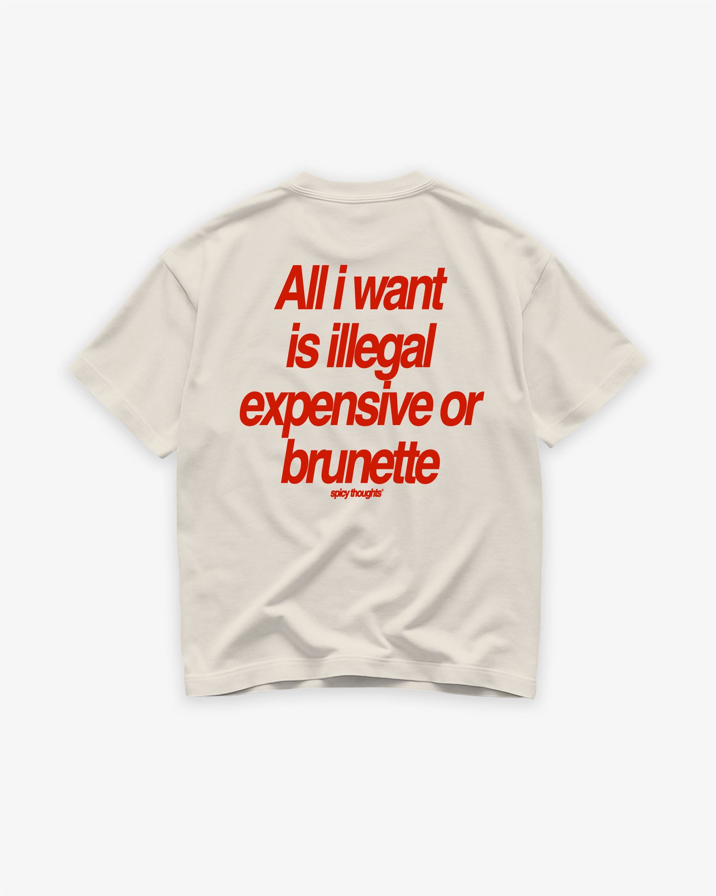 Heavy Oversized Tee - All I Want Tee – Illegal, Expensive or Brunette
