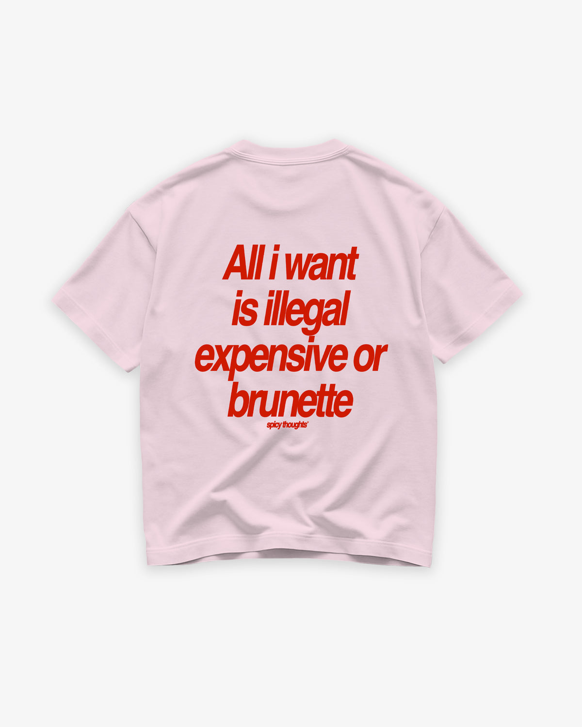 Heavy Oversized Tee - All I Want Tee – Illegal, Expensive or Brunette
