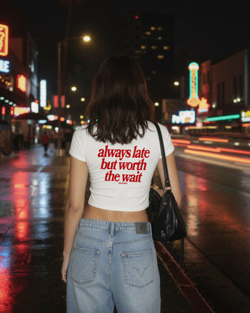 Oversize Cropped Tee - Always Late