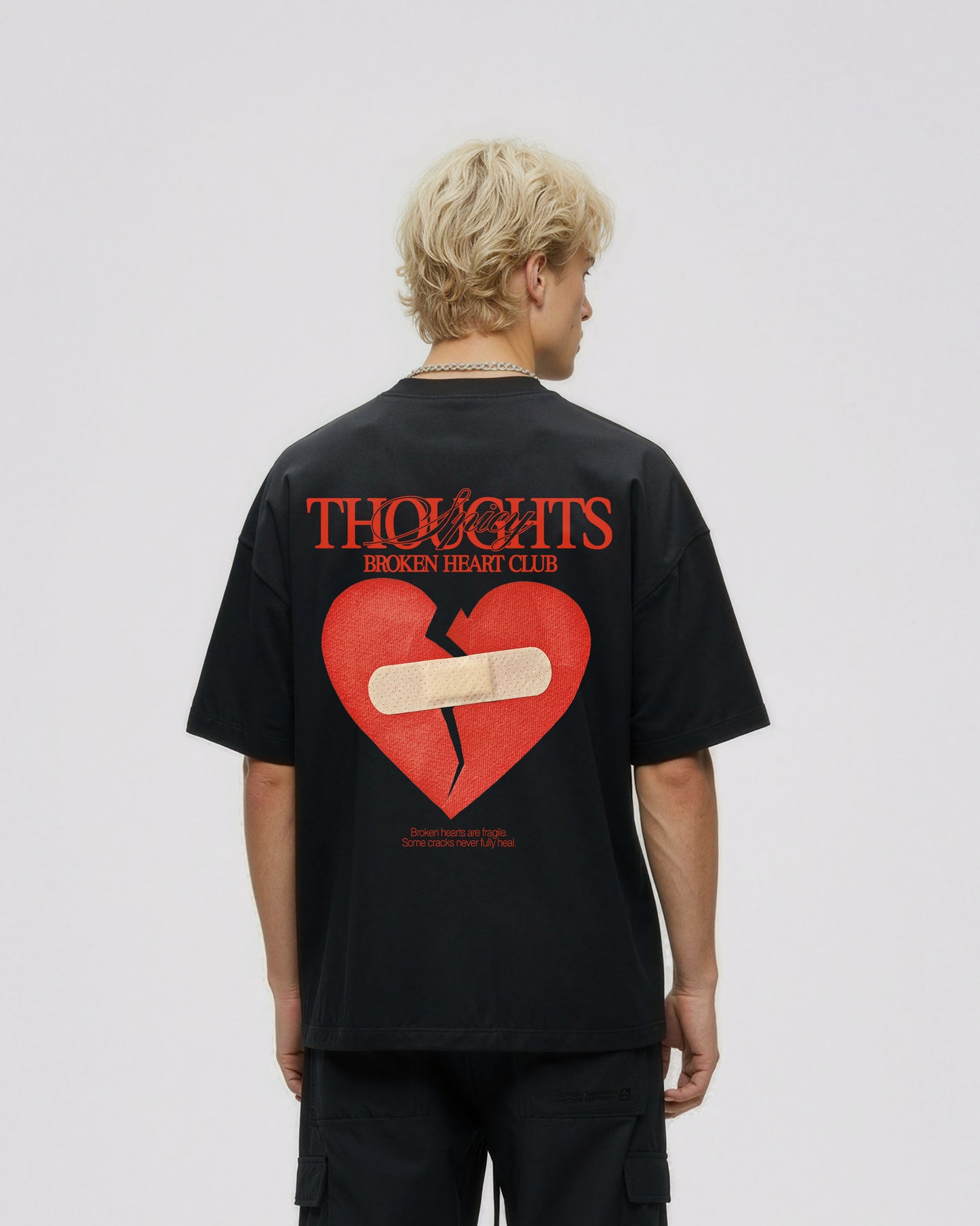 Heavy Oversized Tee - Broken Heart Club