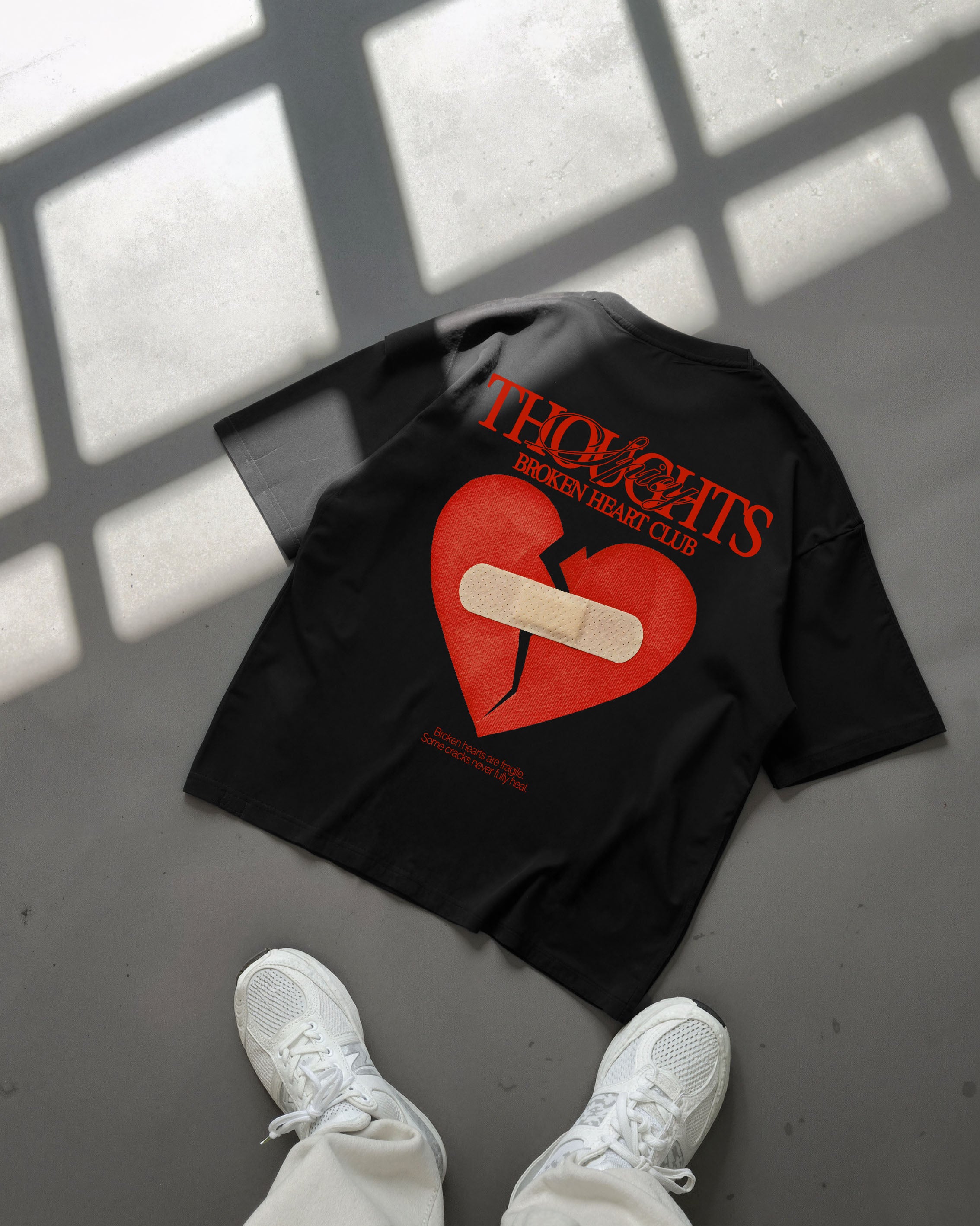 Heavy Oversized Tee - Broken Heart Club – Spicy Thoughts