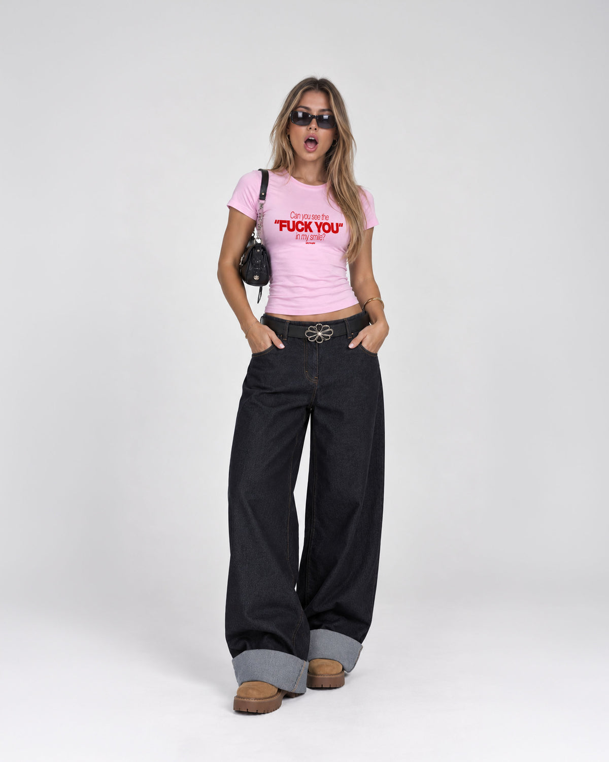 Fitted Tee Girls - Can you see the “Fuck You” in my smile
