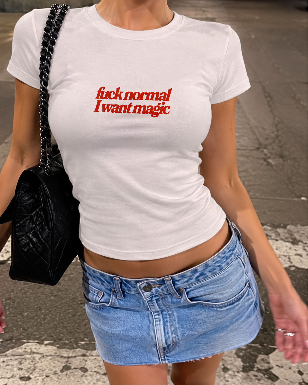 Baby Tee Girls - Fuck Normal I Want Magic