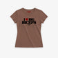 Fitted Tee Girls - I Love Big Biceps