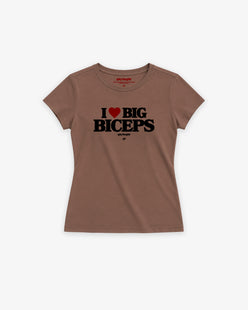 Fitted Tee Girls - I Love Big Biceps
