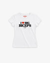 Fitted Tee Girls - I Love Big Biceps