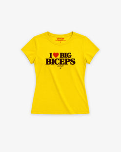 Fitted Tee Girls - I Love Big Biceps