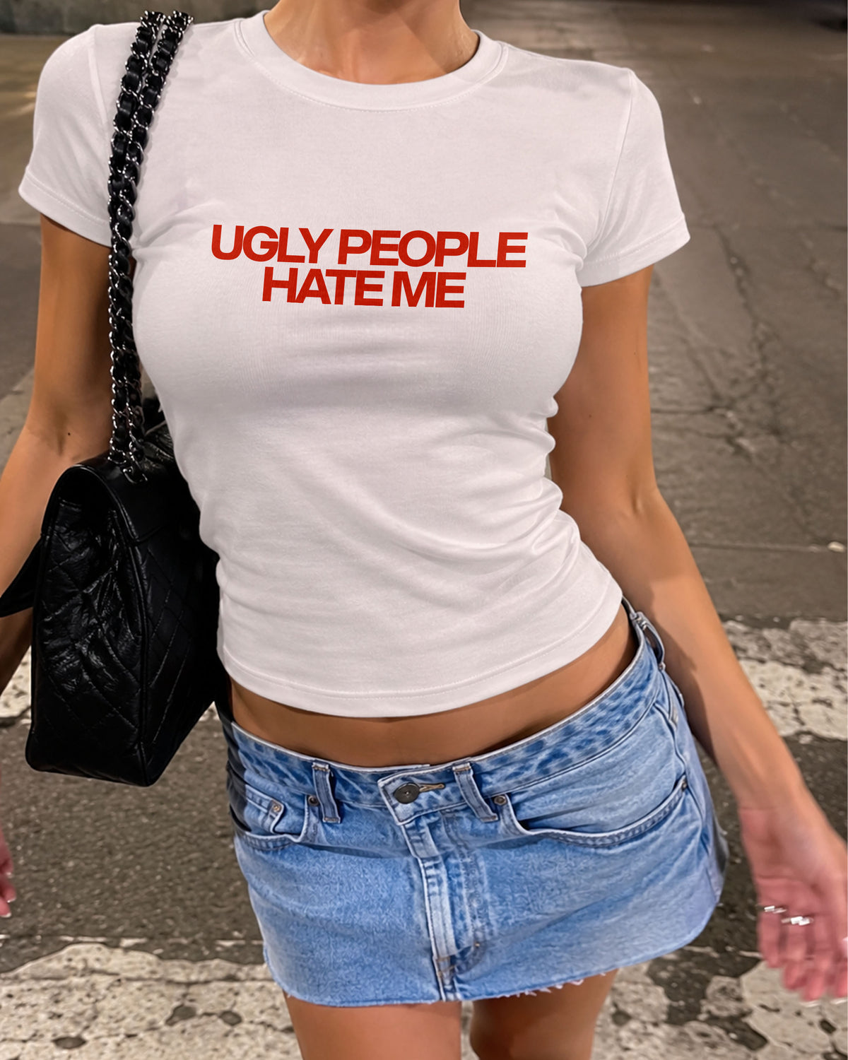 Baby Tee Girls - Ugly People Hate Me