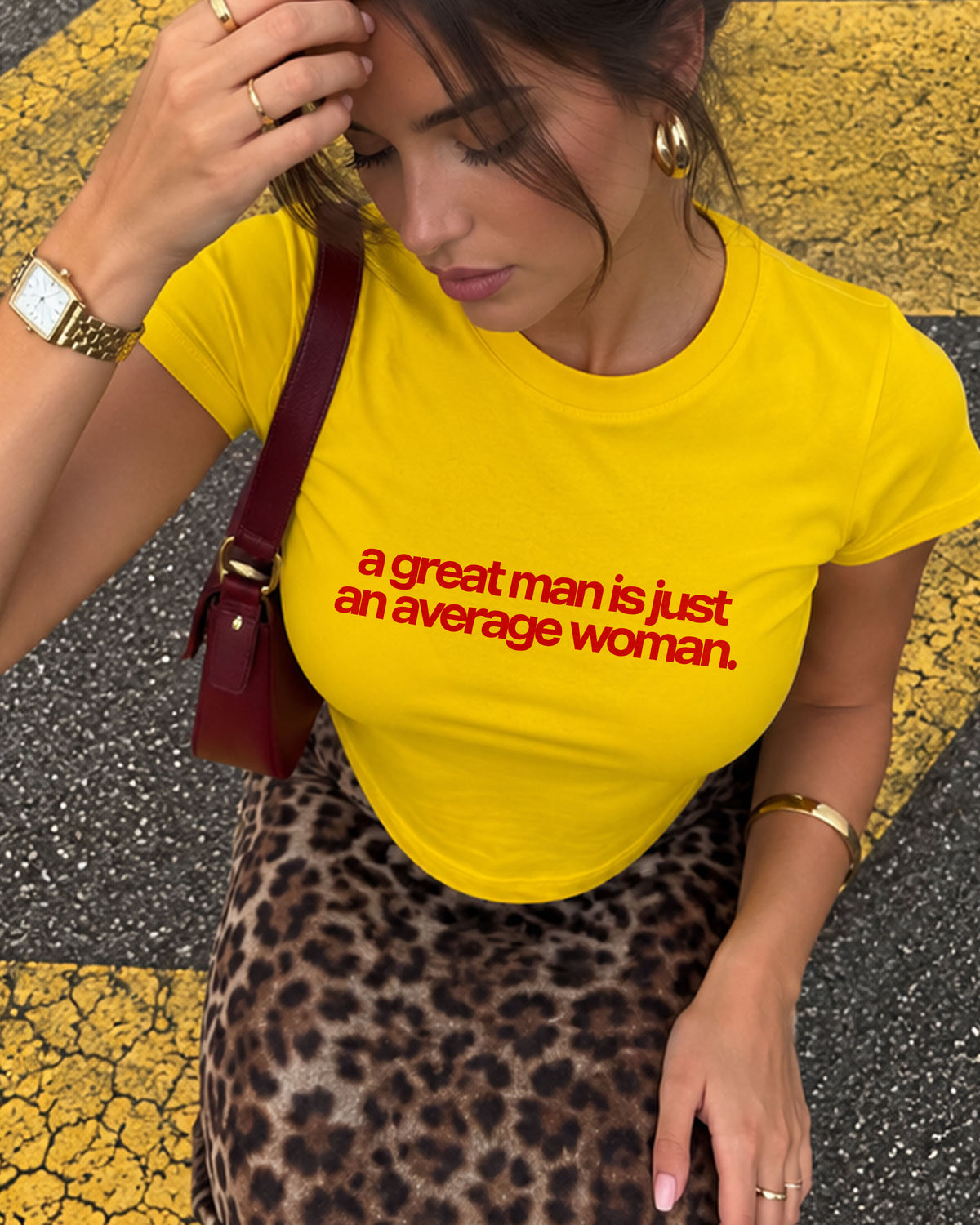 Baby Tee Girls - A Great Man Is Just An Average Woman
