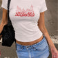 Baby Tee Girls - No Bra Club Flame