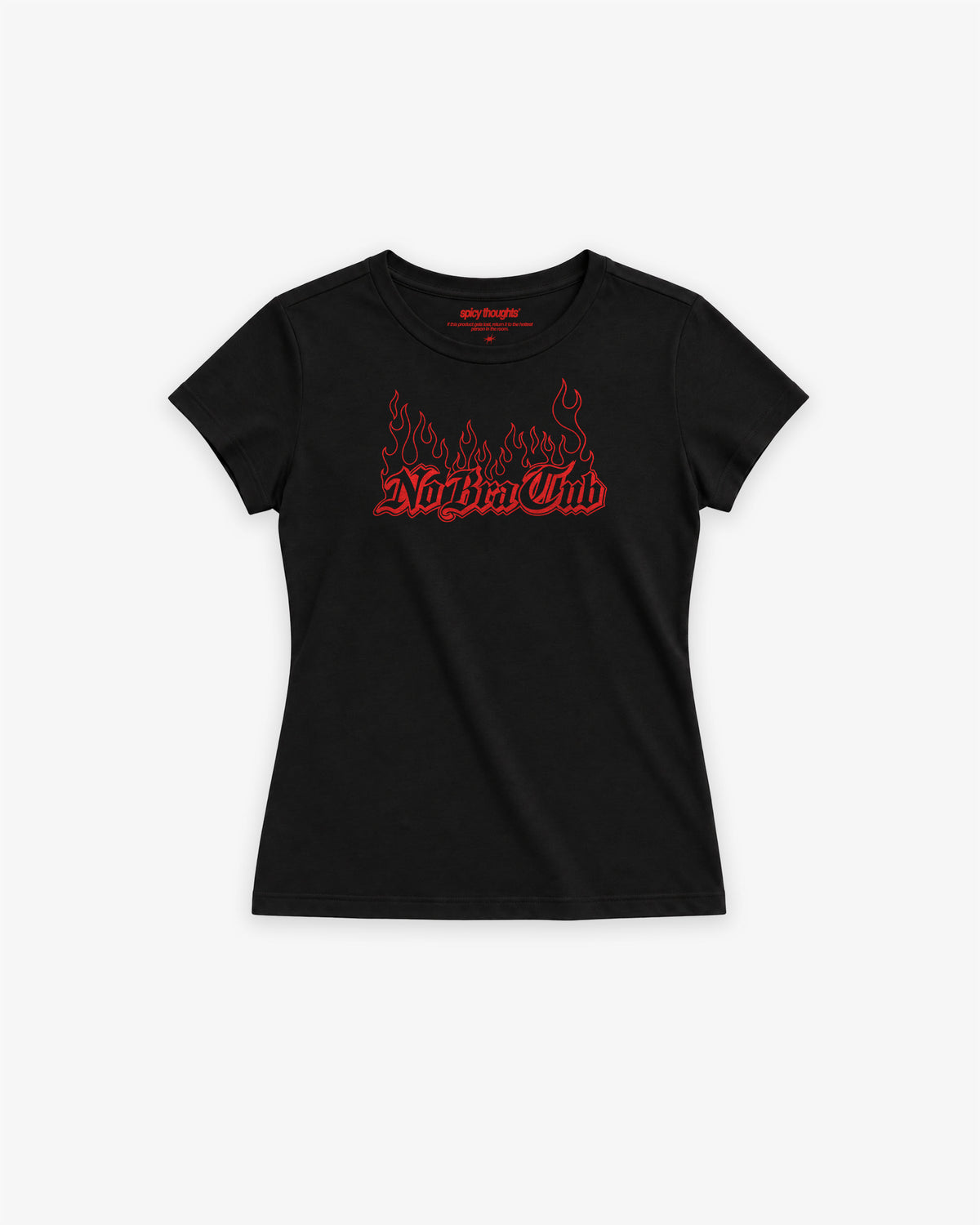 Baby Tee Girls - No Bra Club Flame