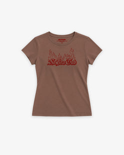 Baby Tee Girls - No Bra Club Flame