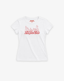 Baby Tee Girls - No Bra Club Flame