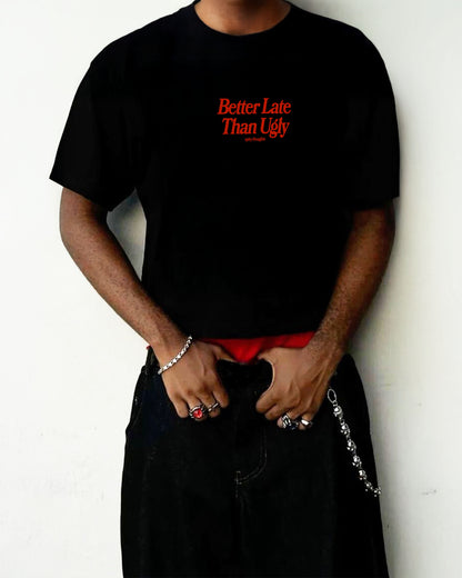 Heavy Oversized Tee White - Better Late Than Ugly