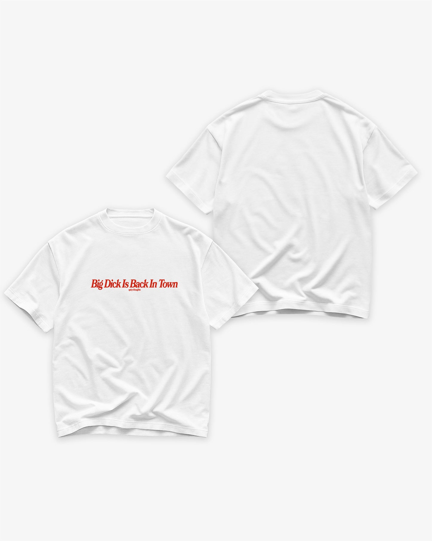 Heavy Oversized Tee White - Back in Town