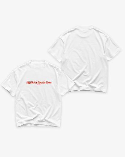 Heavy Oversized Tee White - Back in Town
