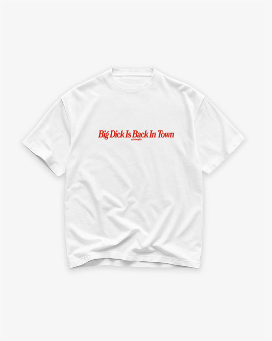 Heavy Oversized Tee White - Back in Town