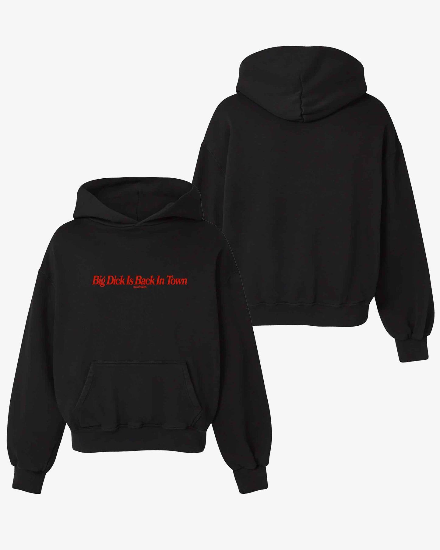 Oversized Hoodie Black - Back In Town