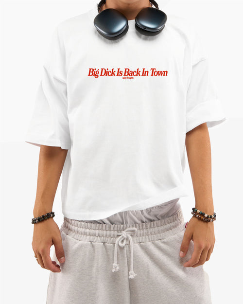 Heavy Oversized Tee White - Back in Town