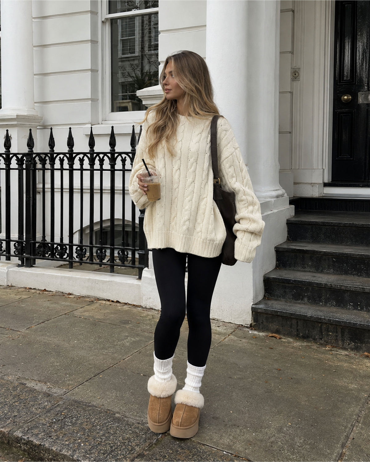 Boxy Cable Knit Sweater