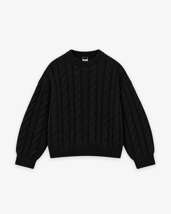 Boxy Cable Knit Sweater