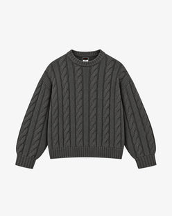 Boxy Cable Knit Sweater
