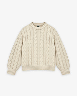 Boxy Cable Knit Sweater