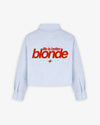 Boxy Striped Shirt Girls - Life Is Better Blonde