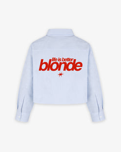 Boxy Striped Shirt Girls - Life Is Better Blonde