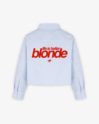 Boxy Striped Shirt Girls - Life Is Better Blonde