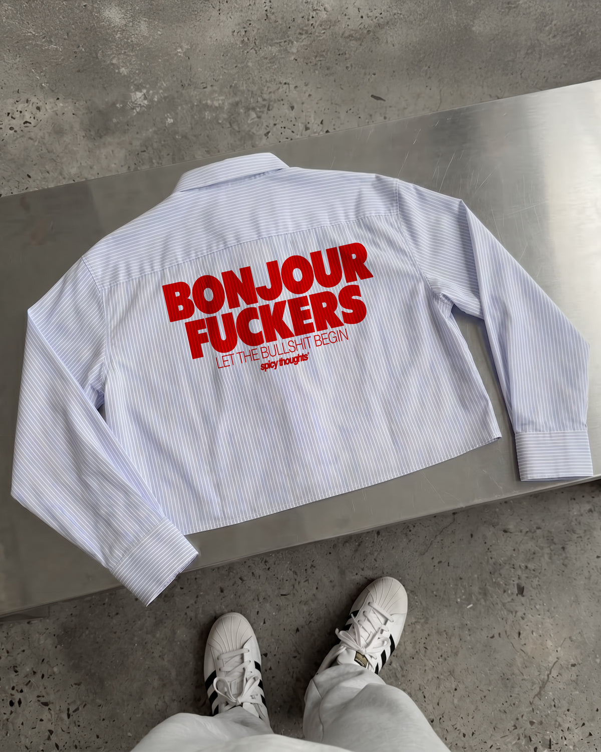 Boxy Striped Shirt Girls - Bonjour Fuckers