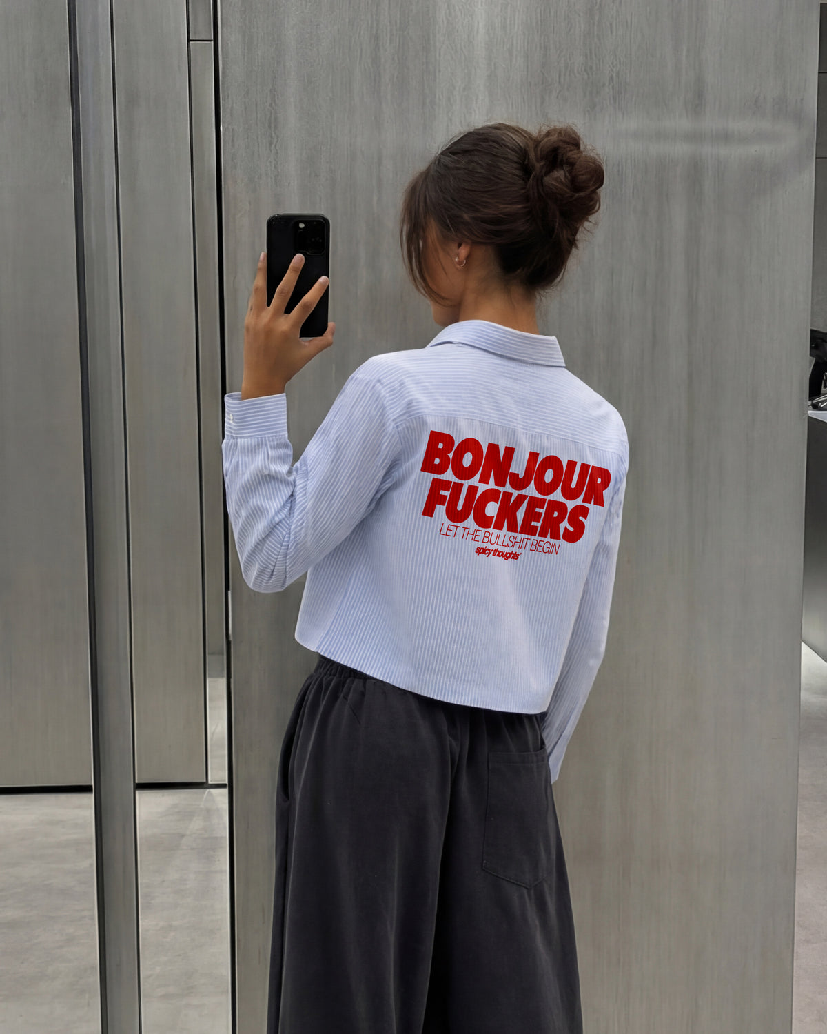 Boxy Striped Shirt Girls - Bonjour Fuckers
