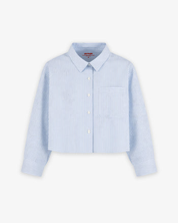 Boxy Striped Shirt Girls - Life Is Better Blonde
