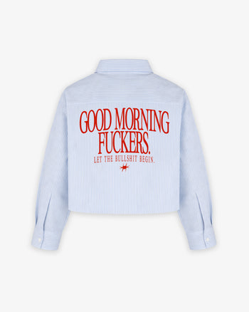 Boxy Striped Shirt Girls - Good Morning Fuckers