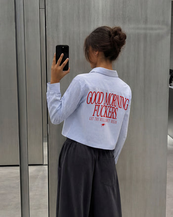 Boxy Striped Shirt Girls - Good Morning Fuckers